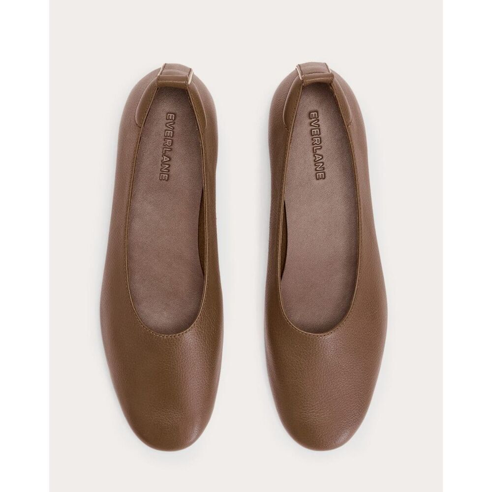 Everlane The Day Glove in Cocoa Ballets Flats Soft Leather Shoes Size 9.5 NWB